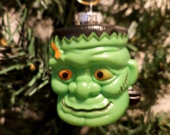 Frankenstein Monster Head Christmas Ornament