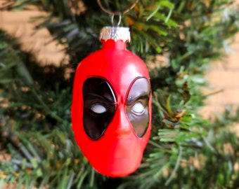 Deadpool Head Christmas Ornament