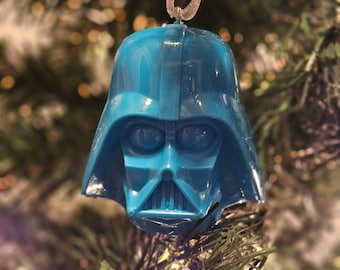 Darth Vader BLUE Head Christmas Ornament