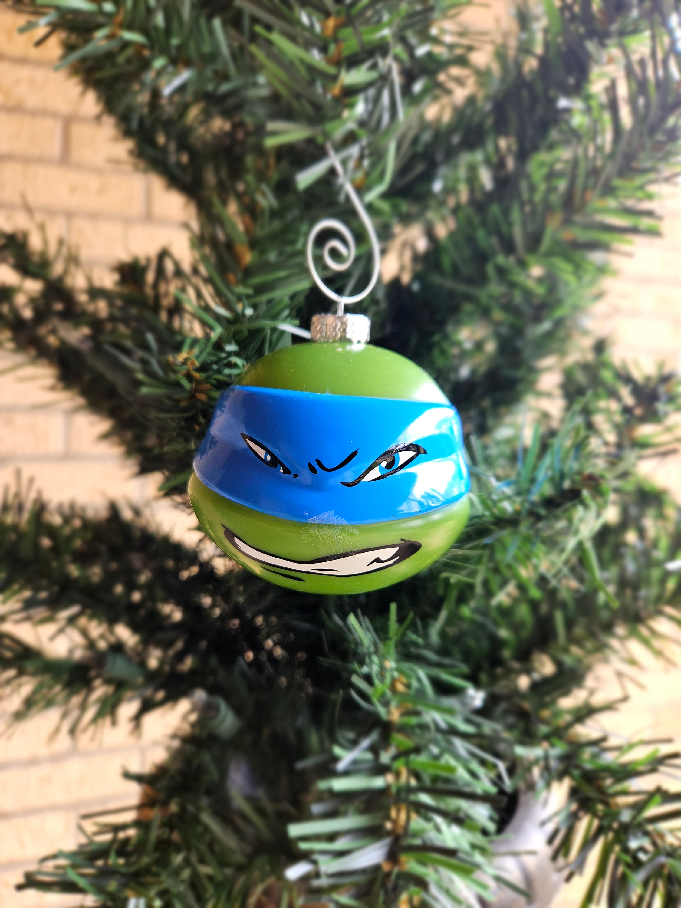 Leonardo TMNT Head Christmas Ornament - Etsy