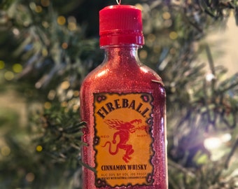Fireball Bottle Christmas Ornament