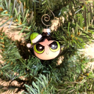 Buttercup Powerpuff Girls Head Christmas Ornament