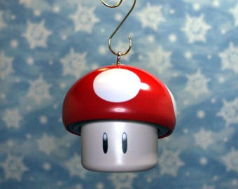Mario Red Mushroom Christmas Ornament