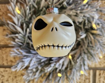 Jack Skellington Head (V2) "Curious" Christmas Ornament