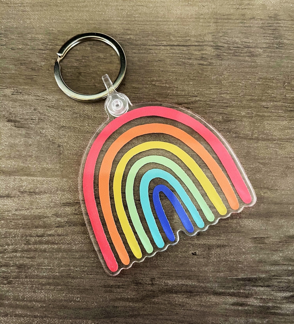 Rainbow Keychain with Optional Tassel Etsy