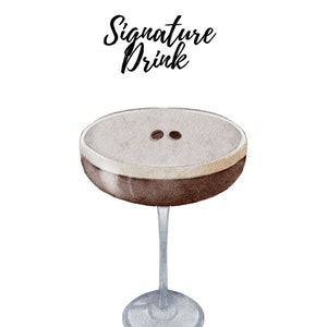Espresso Martini Signature Drink Sign | Wedding Signature Drink Sign