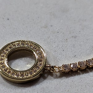 Ring Cubic Zirconia Gold Plated Bracelet