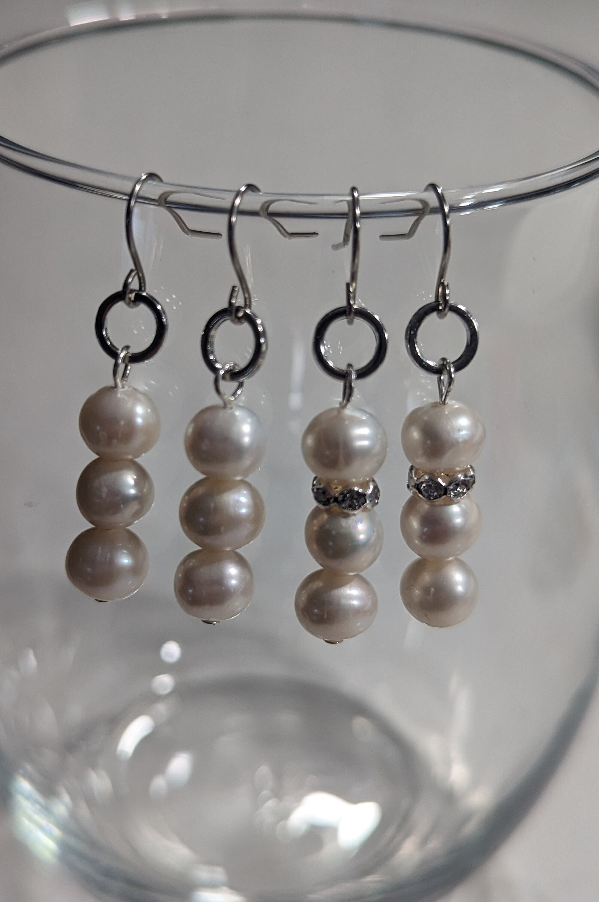 Genuine Freshwater Pearl Silver Earrings
