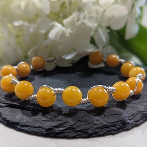 Off-Set Yellow Topaz Bracelet (Available in Gold or Silver)