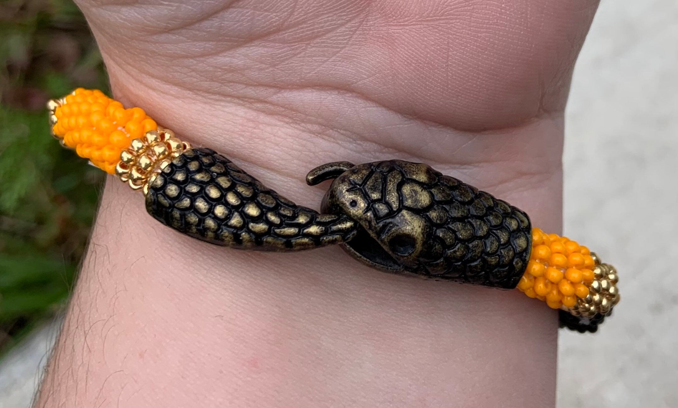 Custom Snake Bracelet, Beaded Snake Bracelet, Snake Jewelry, Animal