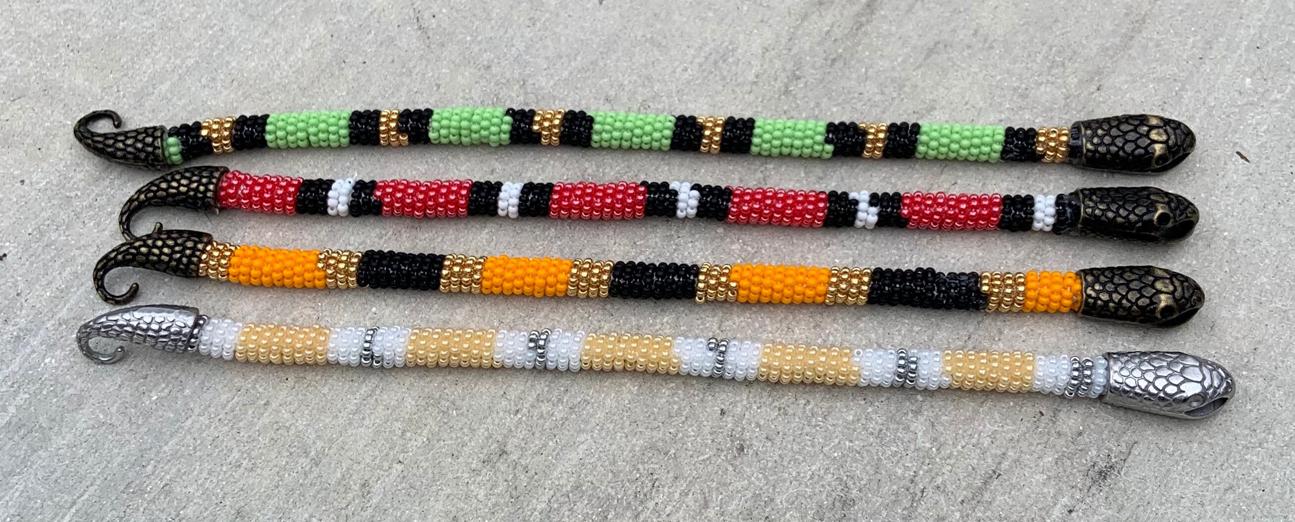 Snake Bracelet Beaded Snake Bracelet Snake Jewelry Edgy Etsy