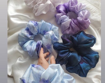 ORGANZA SCRUNCHIE Jumbo Hair ties/Giant Pony tail holders/Womens accessories/Bridesmaids gifts/Large Hair piece/extra large scrunchie/Grads