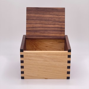Wood Salt Cellar, Salt Pig, Pinch Pot, Pinch Bowl, Includes Personalization, Walnut and Maple Hardwood image 5