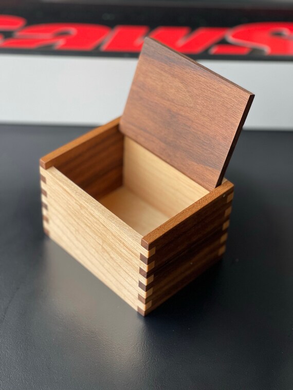 Wood Salt Cellar Salt Box Salt Pig Keepsake Box Walnut Etsy Canada