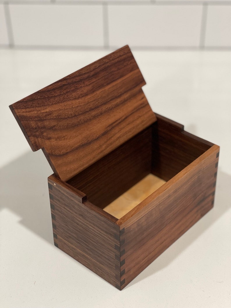 Wood Salt Cellar with Unique Lid, Salt Pig, Pinch Pot, Pinch Bowl, Includes Personalization, Walnut Hardwood image 1