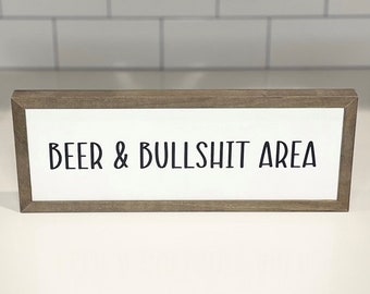 Funny Sign - Wall Decor - Farmhouse Sign - Bar Wall Art - Wooden Sign - Wood Frame