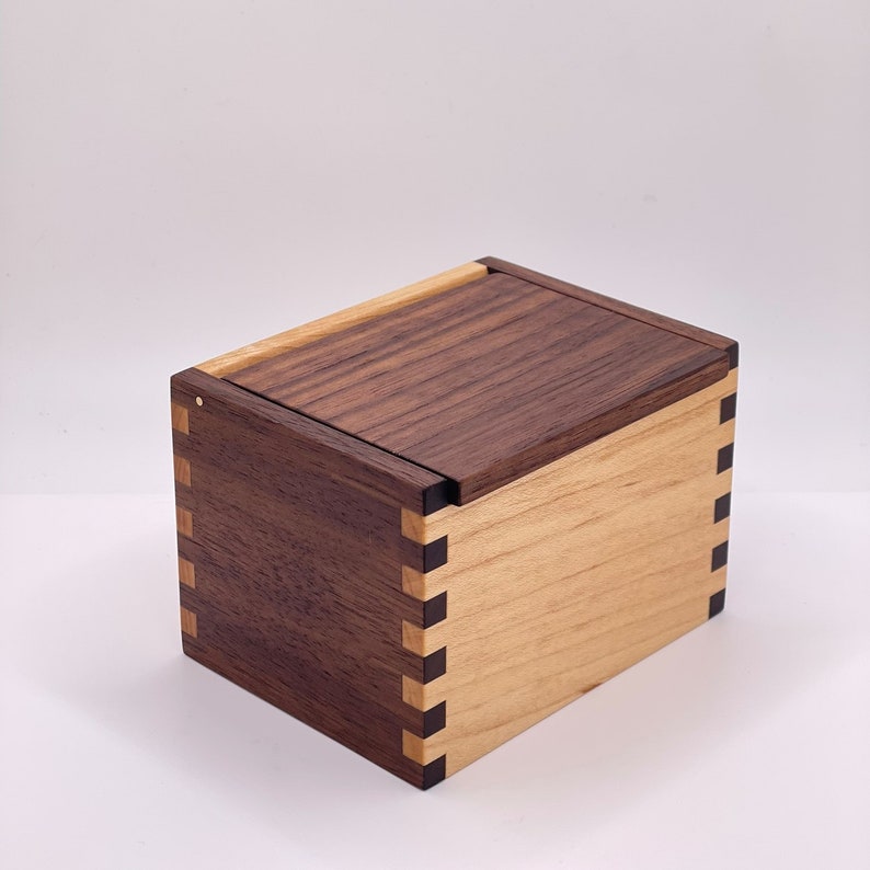 Wood Salt Cellar, Salt Pig, Pinch Pot, Pinch Bowl, Includes Personalization, Walnut and Maple Hardwood image 2