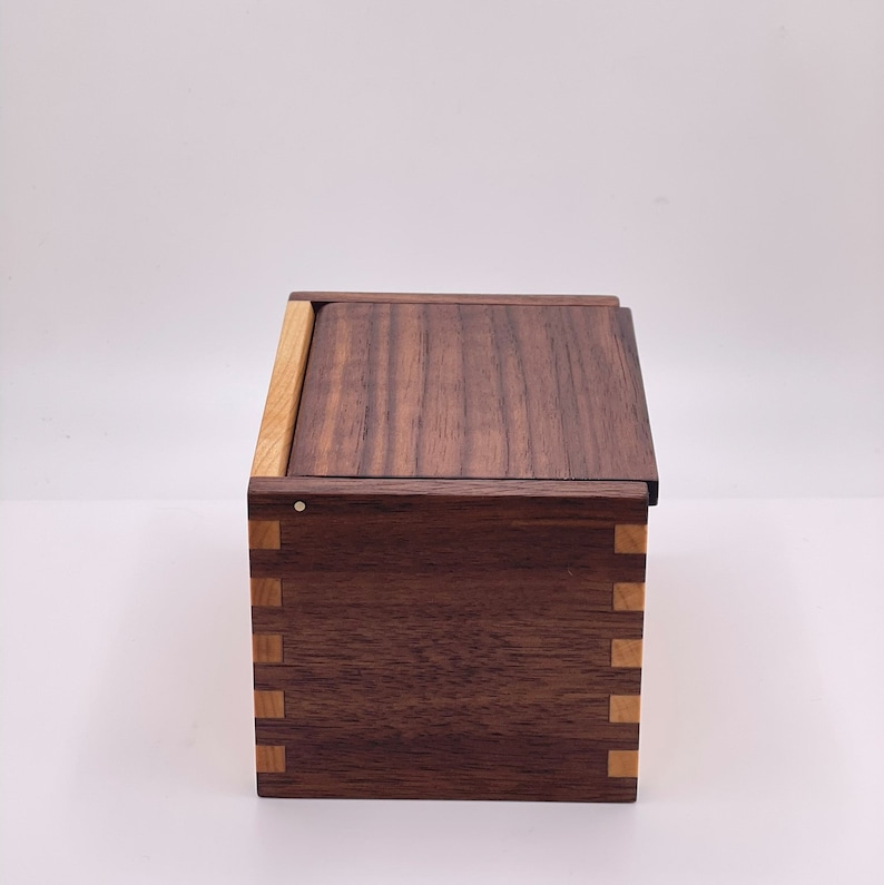 Wood Salt Cellar, Salt Pig, Pinch Pot, Pinch Bowl, Includes Personalization, Walnut and Maple Hardwood image 8