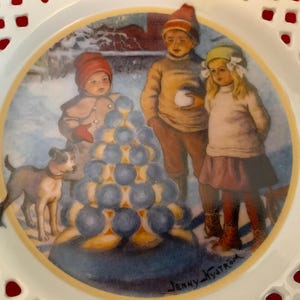 Swedish Collectable Jenny Nyström Christmas Plate