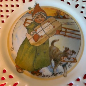 Swedish Collectable Jenny Nyström Christmas Plate