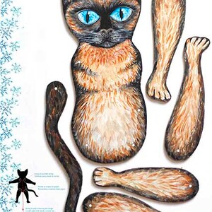Brown Cat Printable Paper Doll - Etsy