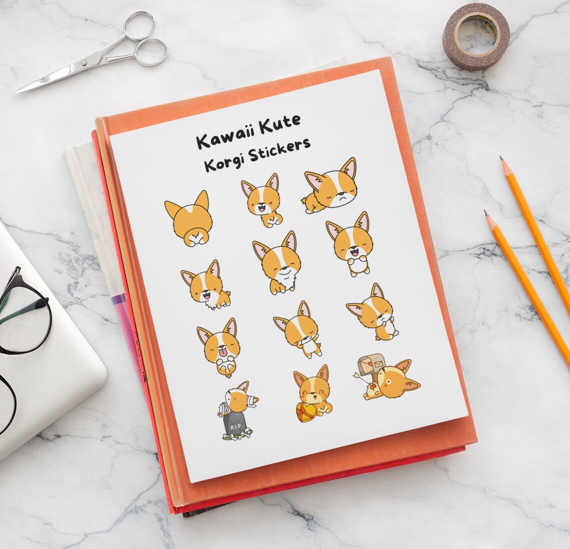 Kawaii Kute Sheet Stickers - Etsy