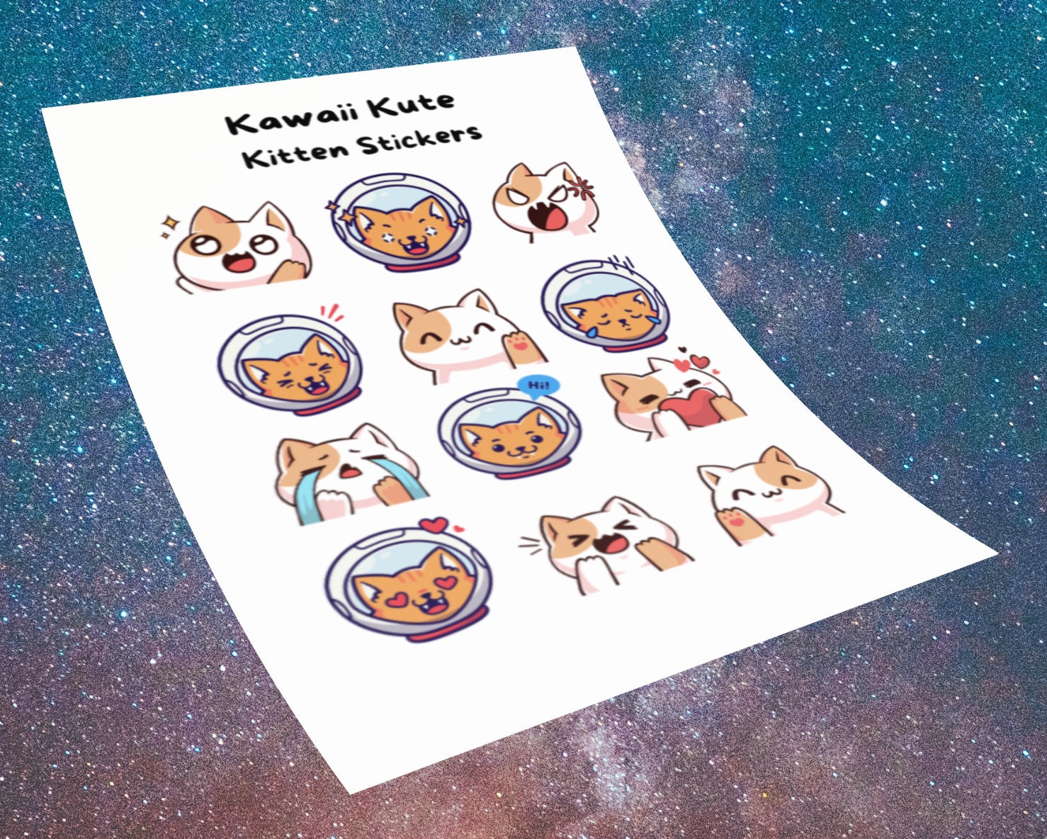 Kawaii Kute Sheet Stickers - Etsy