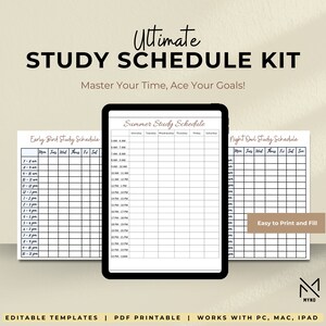 Ultimatives Lernprogramm Kit | 4 verschiedene Downloads | Personalisierbar, Expertentipps für Frühaufsteher, Nachtschwärmer und alle Schüler