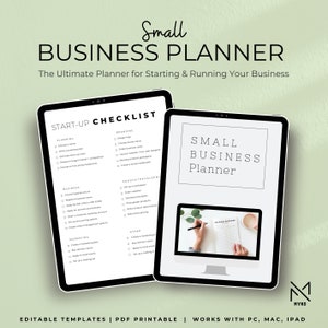 Small Business Planner | Digital Download | Comprehensive Startup Checklist | Tax Deduction Guide | Marketing Plan & Scheduling Templates