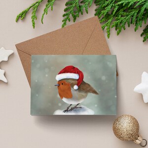 Robin Christmas Card | Garden Bird Card | Christmas Bird Greetings Card | British Bird Card