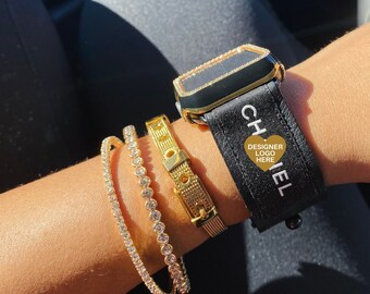 chanel elastic apple watch band