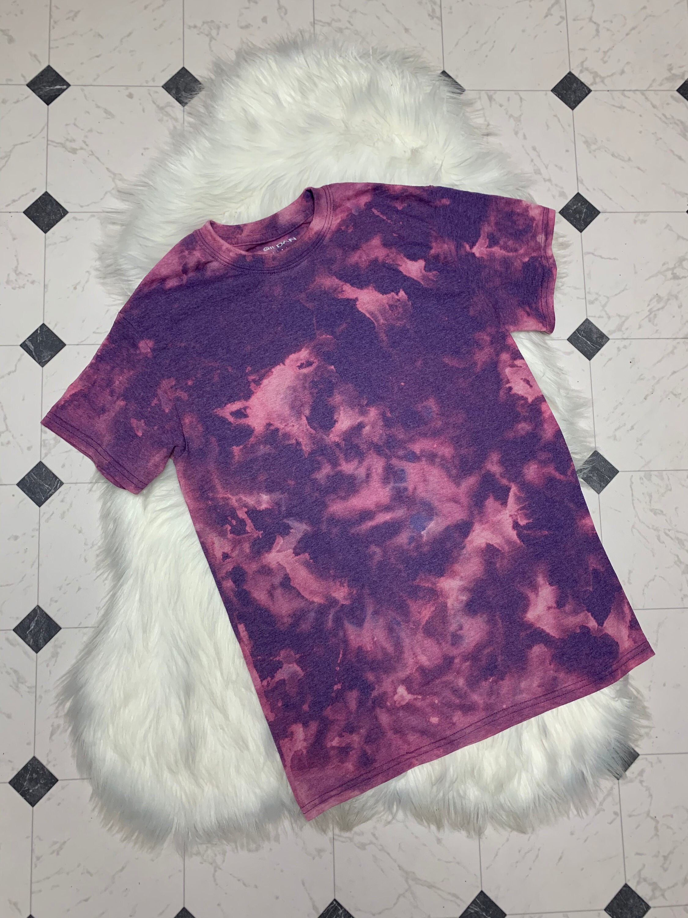 Purple Acid Wash Tshirt Etsy