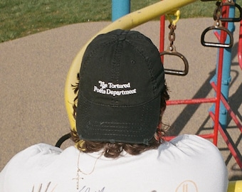 Black Distressed TS TORTURED POETS Dad Hat