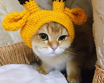 Knitted Cat Hat Etsy
