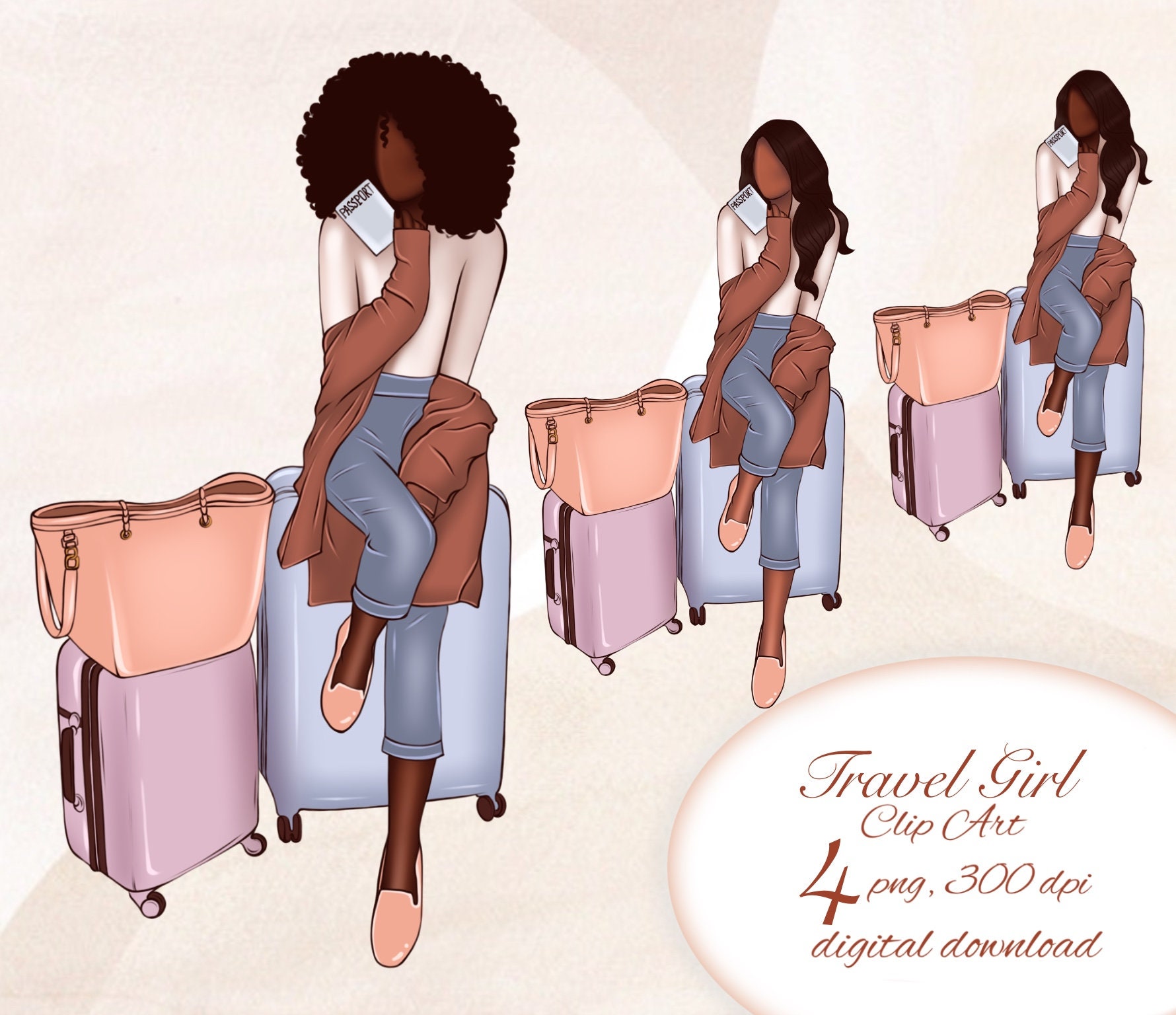 travel girl svg