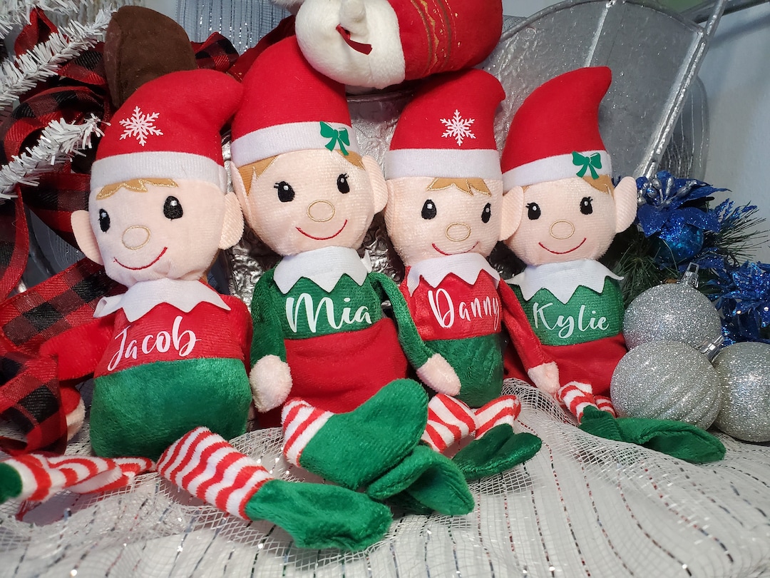 Personalized Plush Christmas Elves Etsy