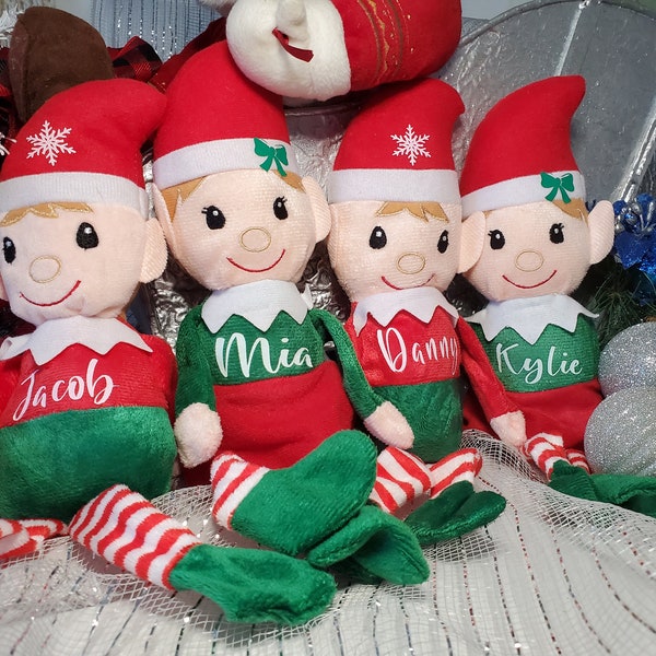 Elfos de Navidad de felpa personalizados