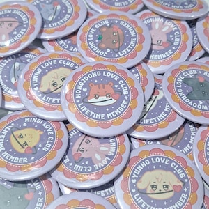Aniteez Love Club Pin Buttons - Ateez Pinback buttons