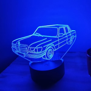 Mercedes-Benz W116 LED Lamp, 16 Color Light, Customizable Car Enthusiast Gift, mercedes