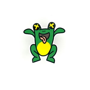 Grenouille scientifique, 6e année (R.I.P.) | autocollant grenouille | Autocollant en vinyle | autocollant de bouteille | Sticker pour ordinateur portable | Décalcomanie en vinyle | Fabriqué par un enfant