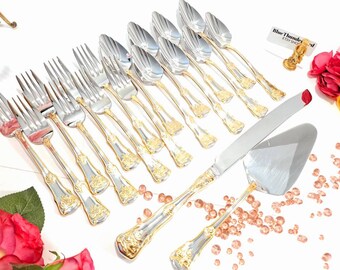 Royal Albert Old Country Roses Dessert Set Spoons Dessert Forks