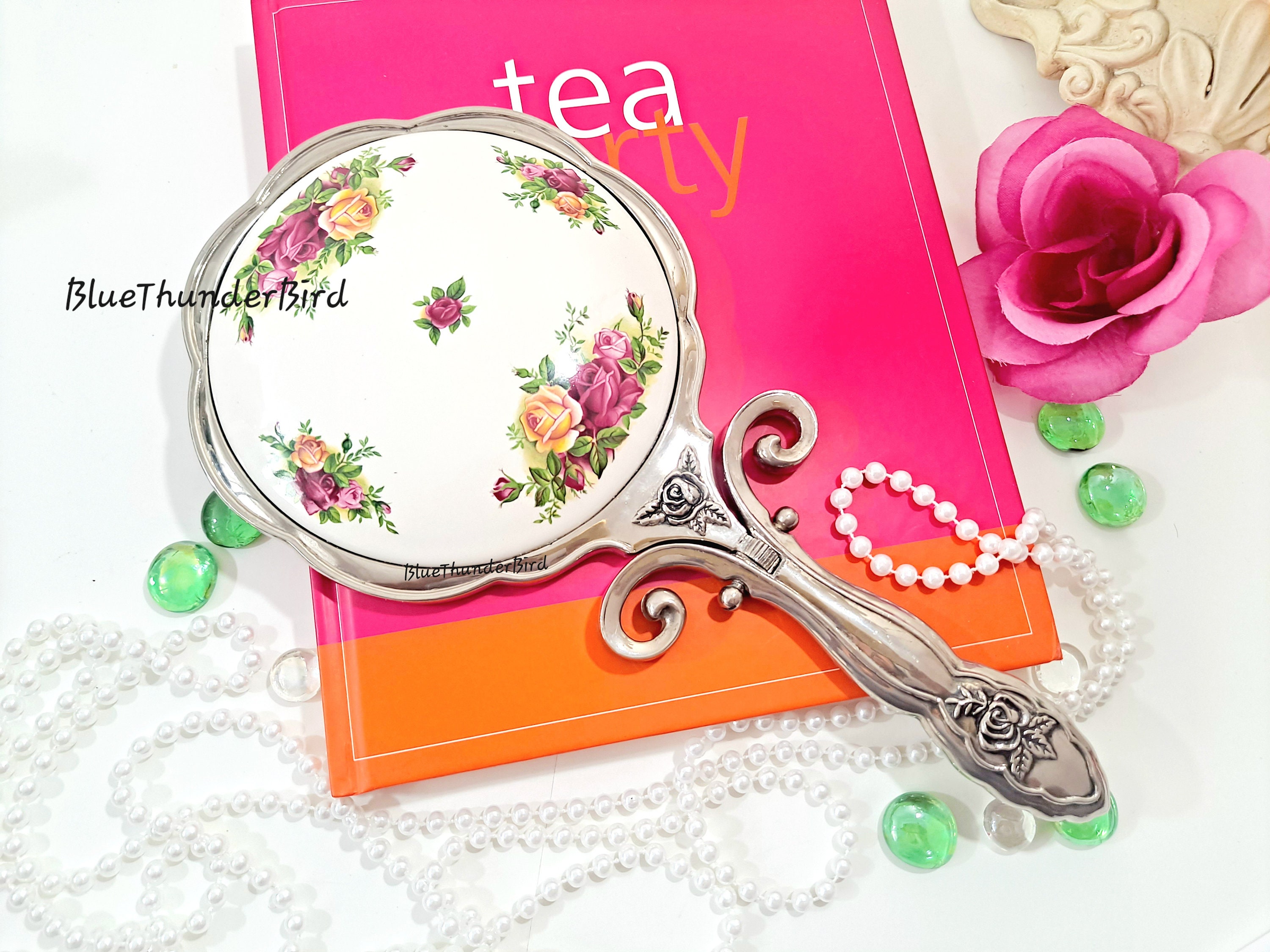 Royal Albert Old Country Roses Hand Mirror Royal Doulton Old