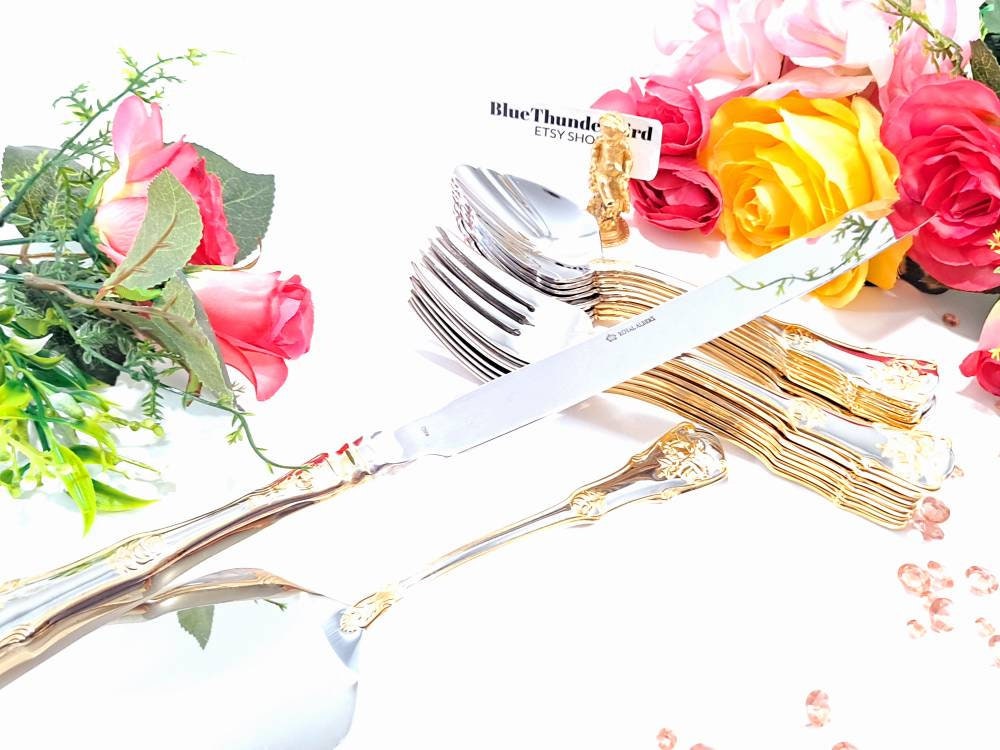 Royal Albert Old Country Roses Dessert Set Spoons Dessert Forks