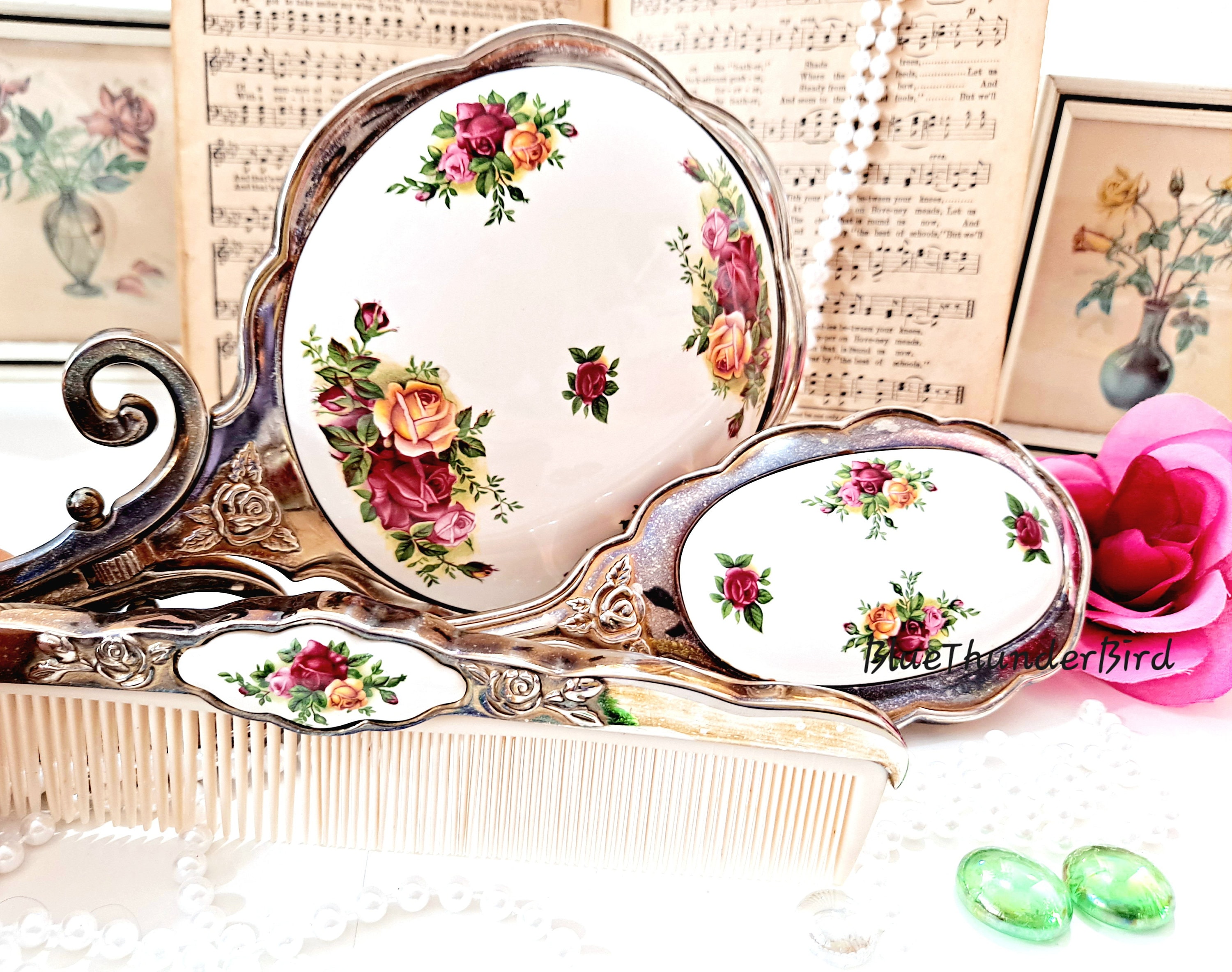 Royal Albert Old Country Roses Vanity Set Royal Doulton Vanity Set