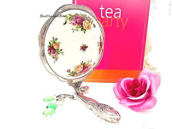Royal Albert Old Country Roses Hand Mirror Royal Doulton Old