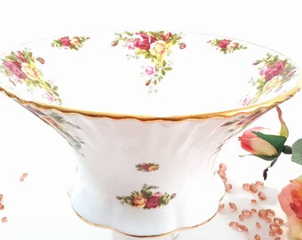 Royal Albert Old Country Roses Fluted Serving Bowl Fruilt Bowl