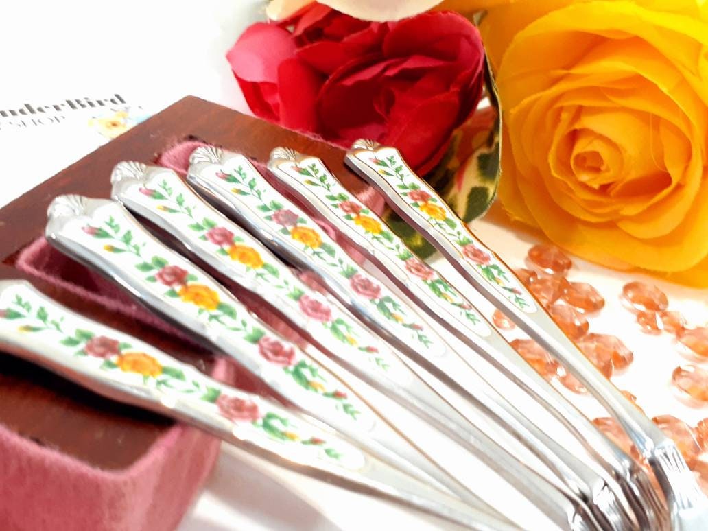 Royal Albert Forks Old Country Roses MONOGRAM 18/10 Pastry Etsy UK