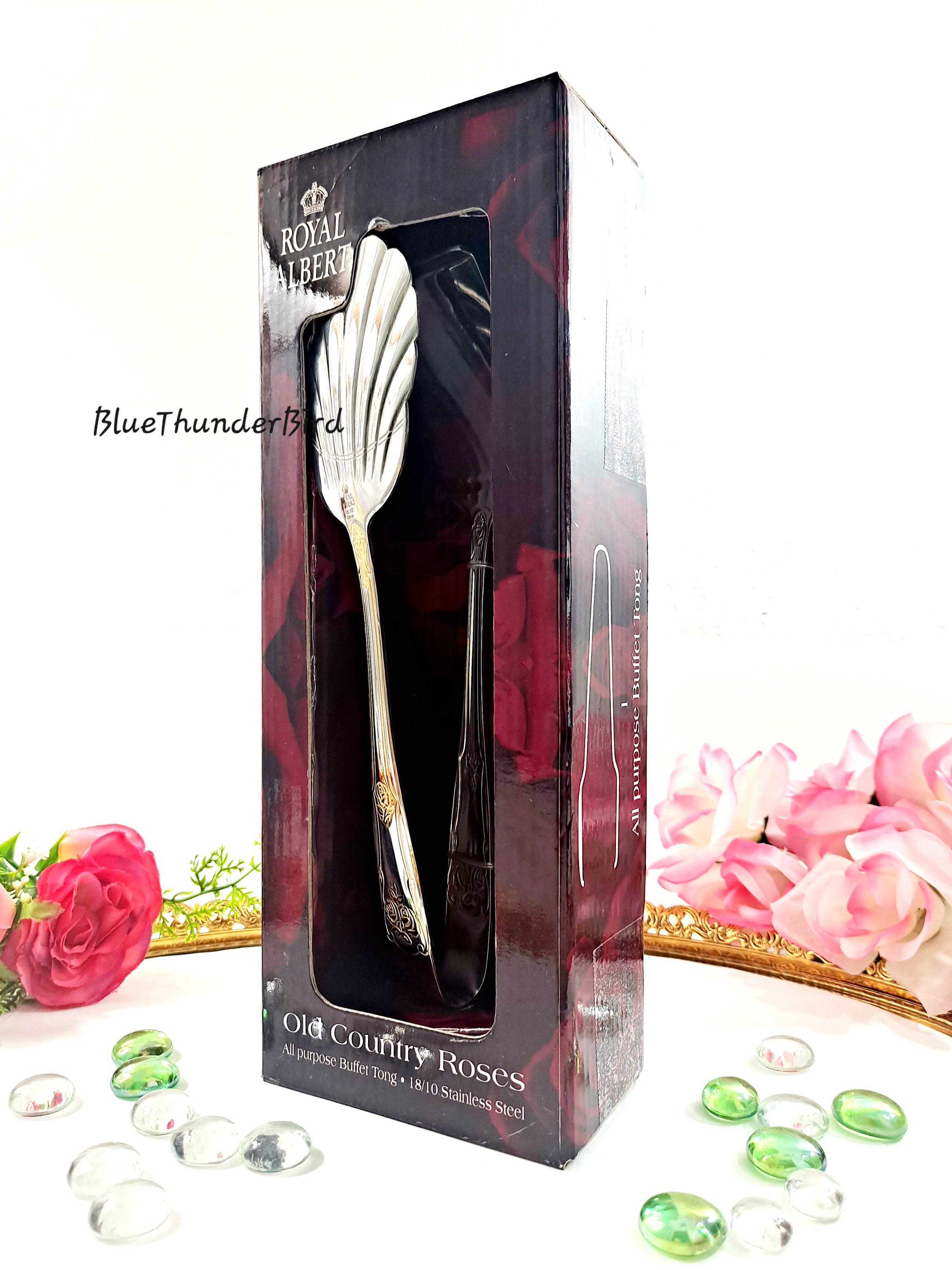 Royal Albert Old Country Roses Buffet Tongs 18/10 Stainless Steel