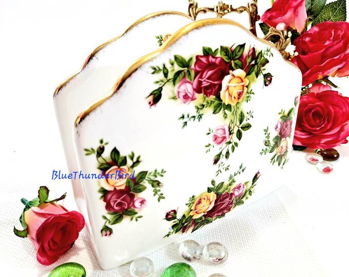Rareroyal Albert Old Country Roses Napkin Holder Etsy
