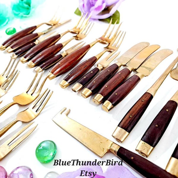 Wood Handle Flatware Etsy